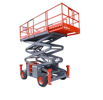 Silhouette of a Scissor Lift