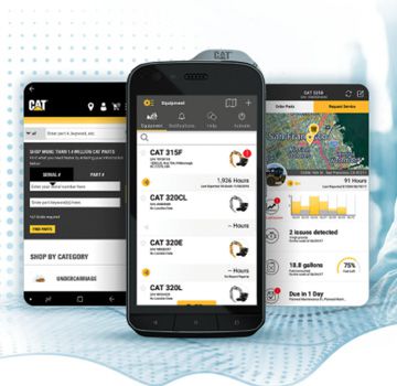 3 smartphones displaying the Cat app